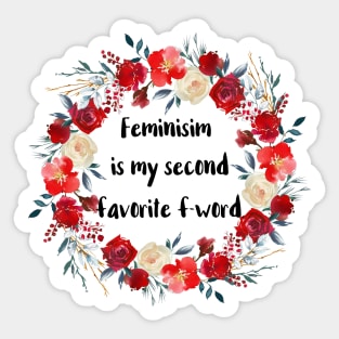 Second Favorite F Word Sticker